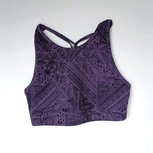 Gaiam Sports Bra size Medium  Purple and Black